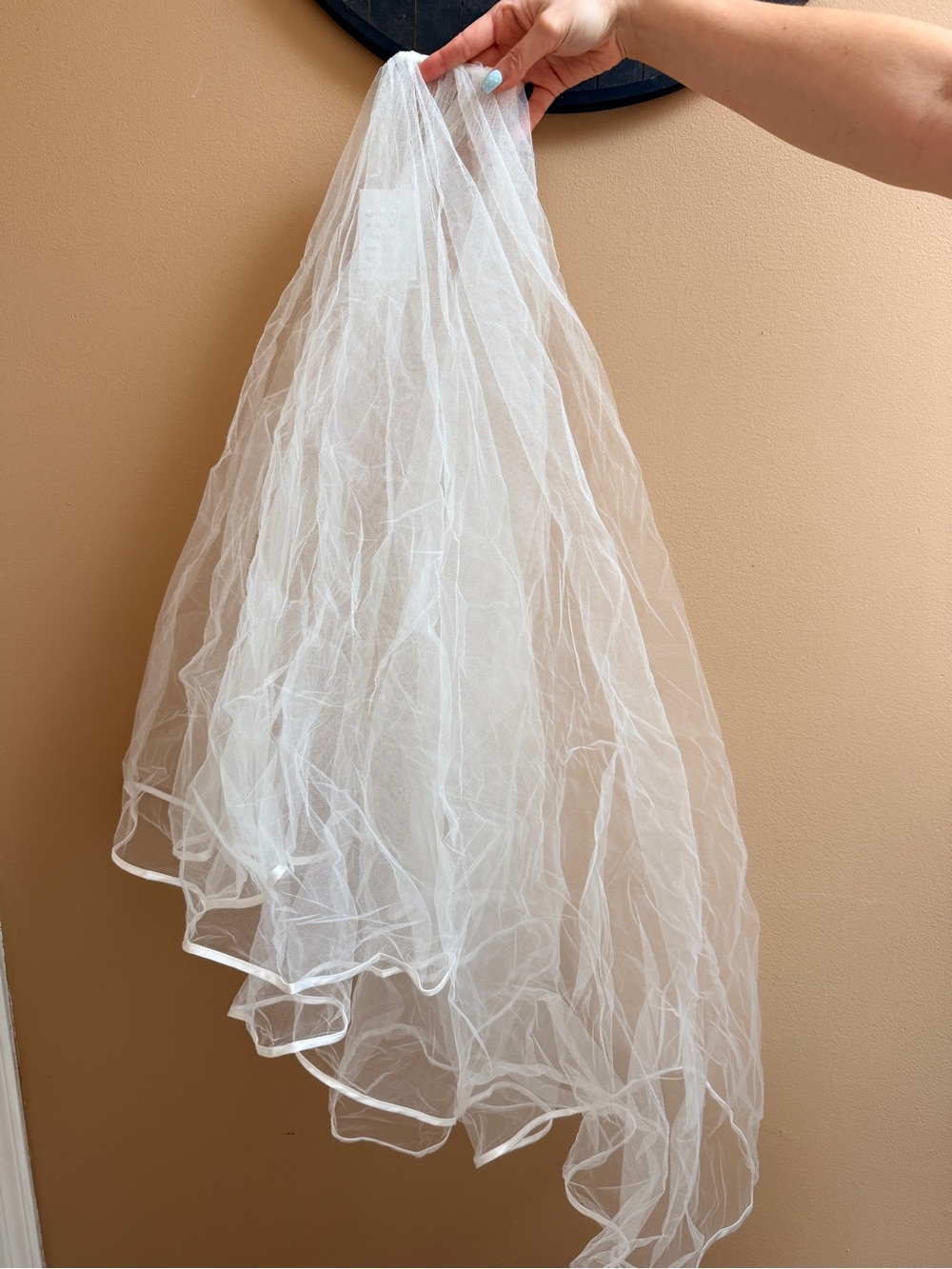 David's Bridal Soft White Bridal Veil with Layered Tulle